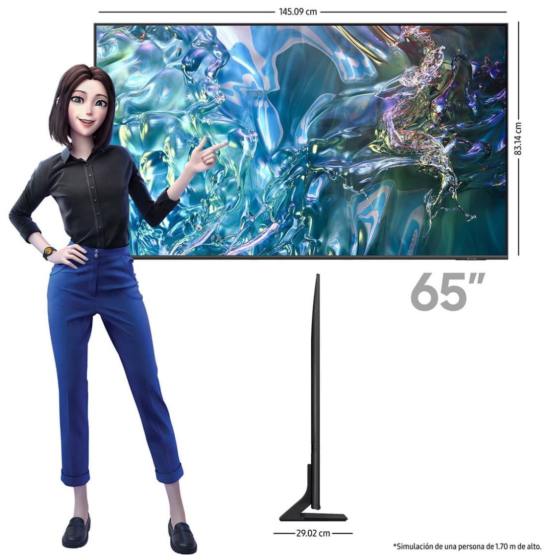 Pantalla Samsung 65 Pulgadas 4K Qled Qn65Q65Dafxzx