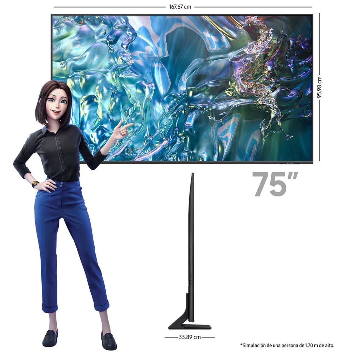 Pantalla Samsung 75 Pulgadas 4K Qled Qn75Q65Dafxzx