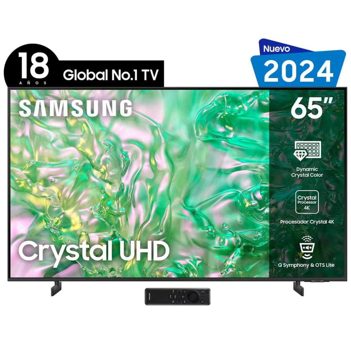 Pantalla Samsung 65 Pulgadas 4K Crystal Uhd Un65Du8000Fxzx