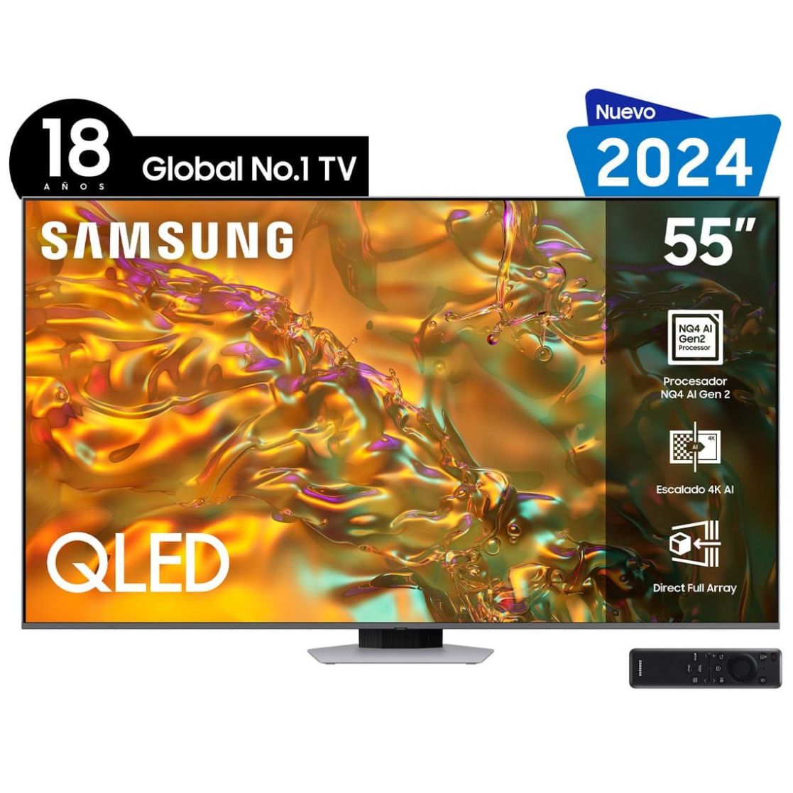 Pantalla Samsung 55 Pulgadas 4K Qled Qn55Q80Dafxzx