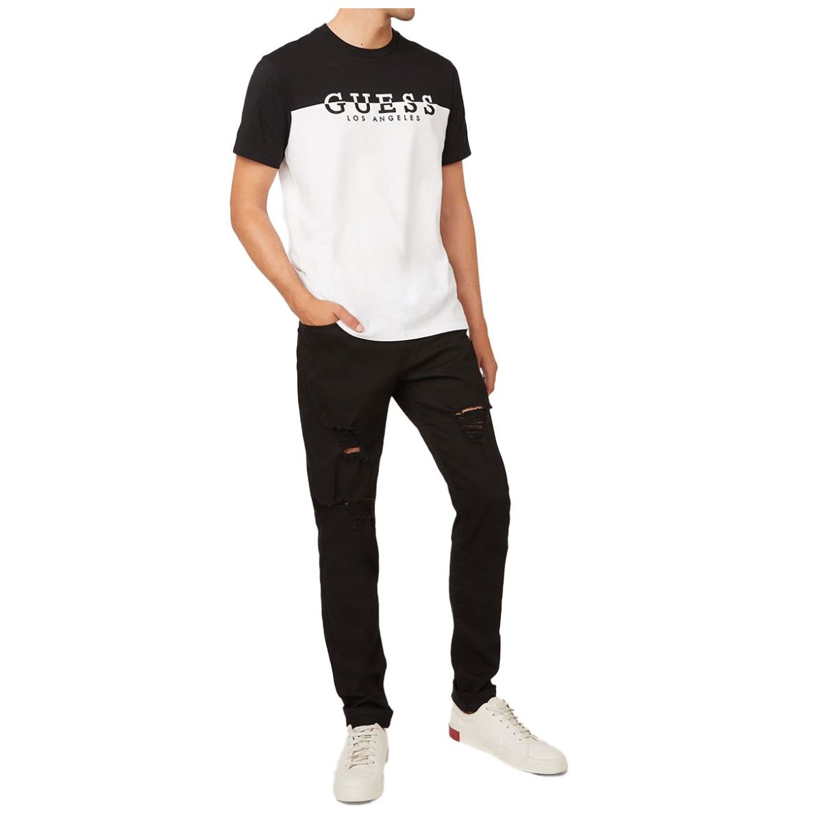 Playera Guess Logo Bicolor para Hombre