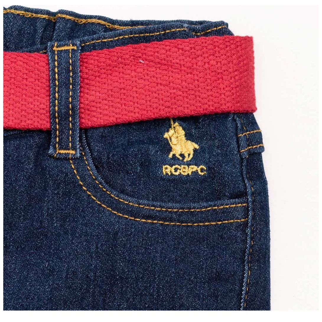 Conjunto para Niño 2 Piezas Camisa Manga Corta de Cuadros Y Pantalón con Cinturón Royal Polo Cub