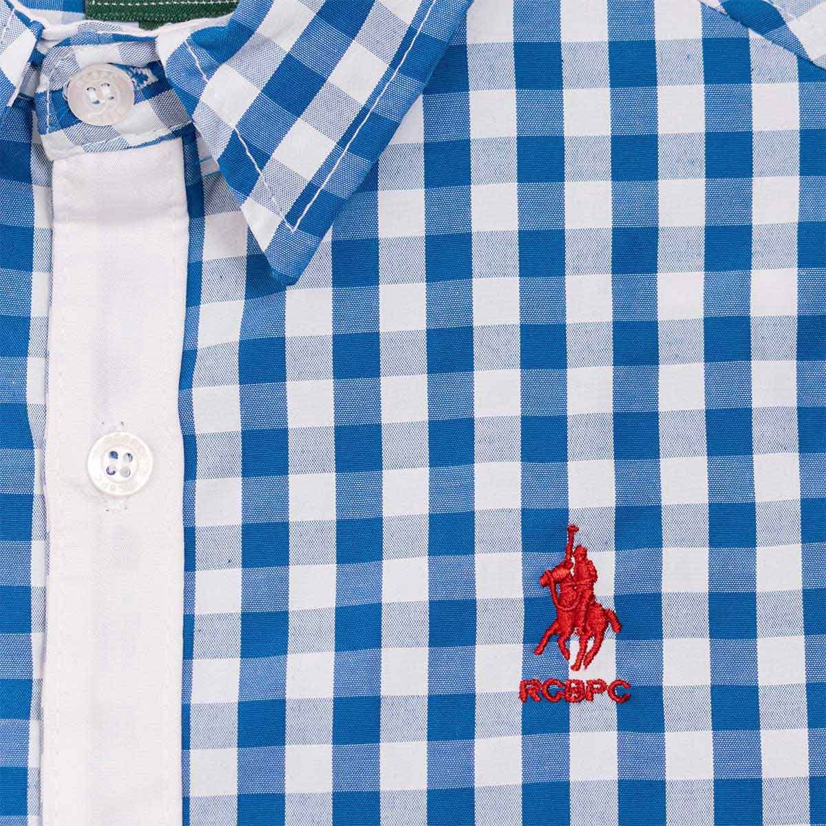 Conjunto para Niño 2 Piezas Camisa Manga Corta de Cuadros Y Pantalón con Cinturón Royal Polo Cub