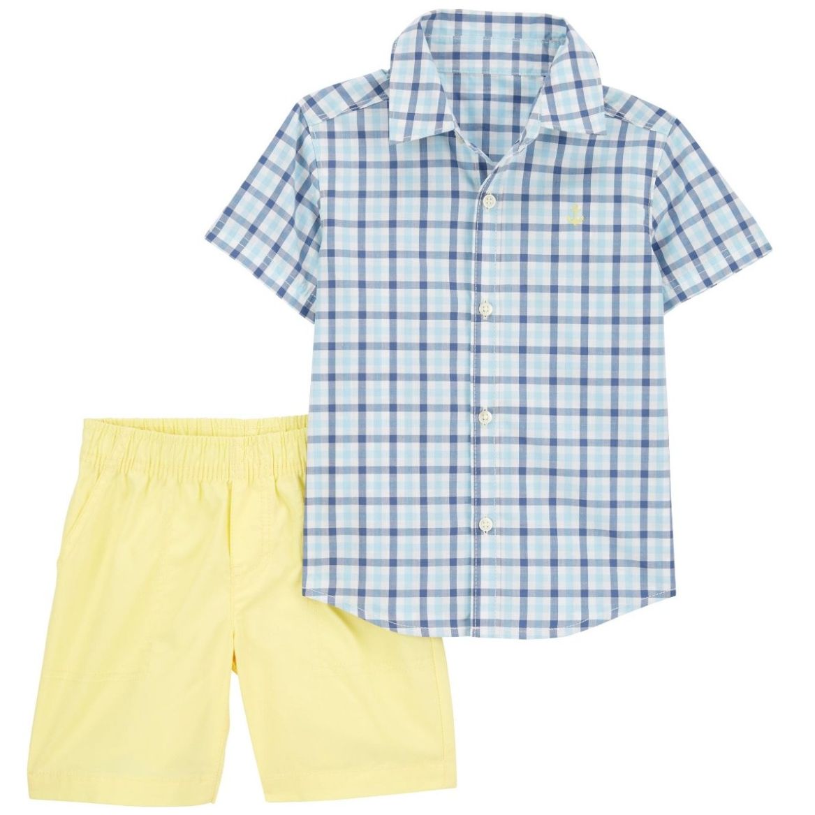 Set para Bebé 2 Piezas Camisa Manga Corta de Cuadros Y Short Carter's