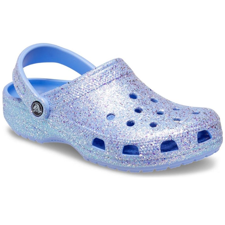 Sandalia Crocs Classic Glitter Clog Azul
