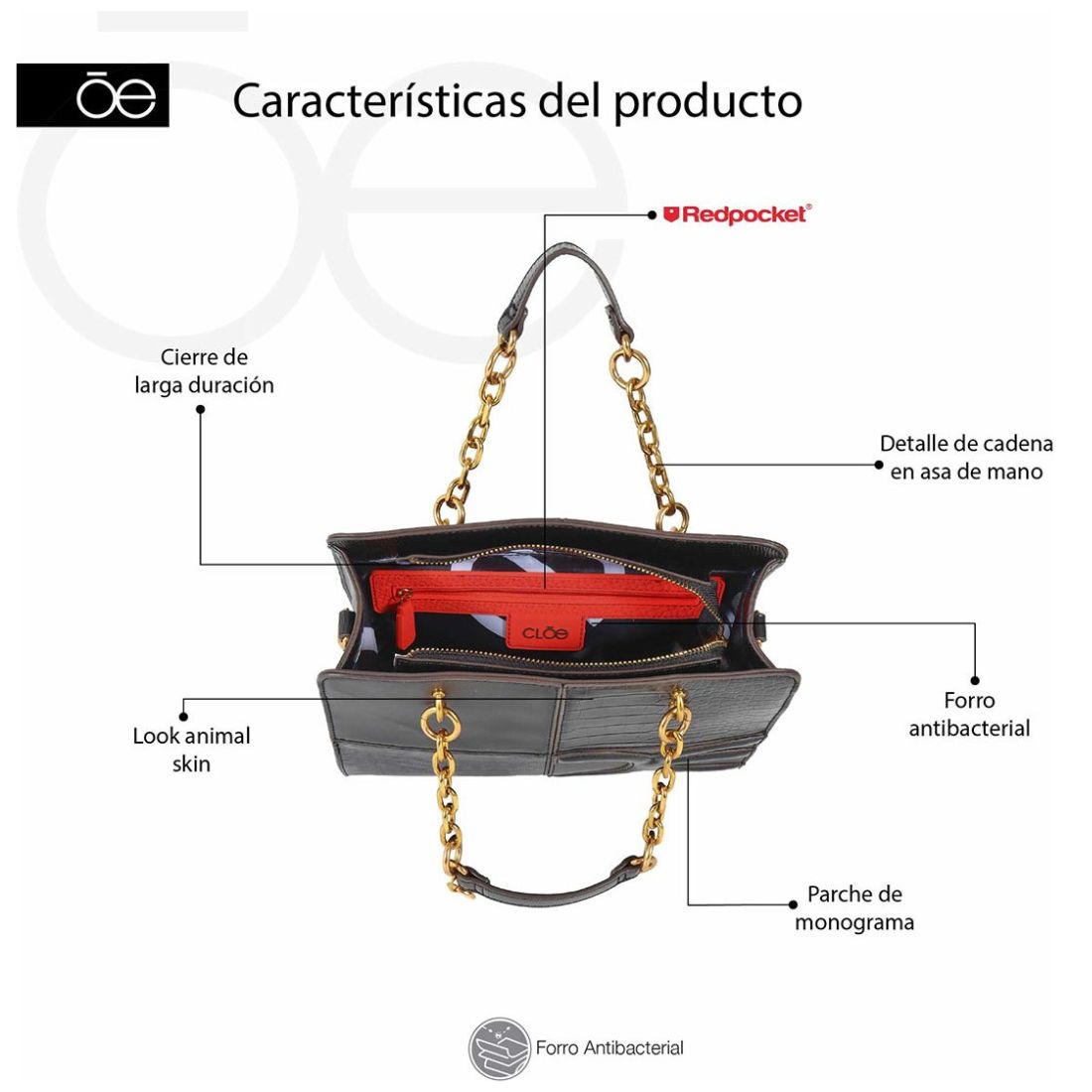 Bolso Satchel Cloe para Mujer