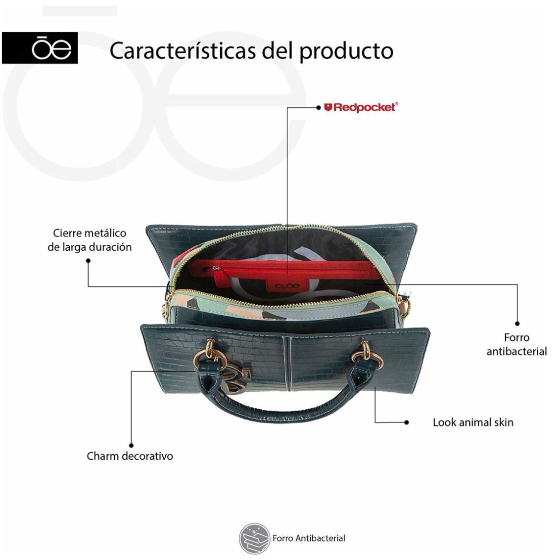 Bolso Bowling Cloe para Mujer