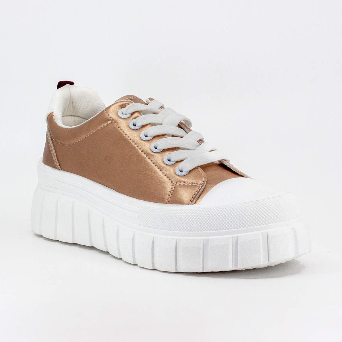 Tenis Casual con Plataforma Oro Fun Shoes para Mujer