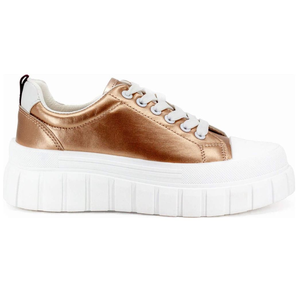 Tenis Casual con Plataforma Oro Fun Shoes para Mujer