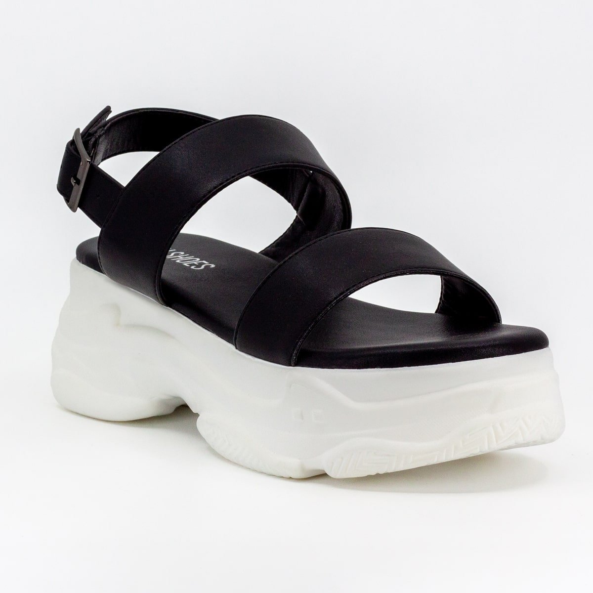 Sandalia Ajustable Negra Fun Shoes para Mujer
