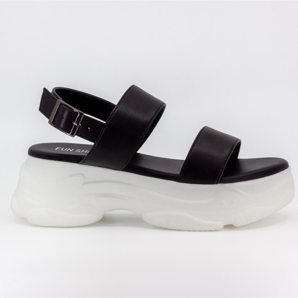 Sandalia Ajustable Negra Fun Shoes para Mujer