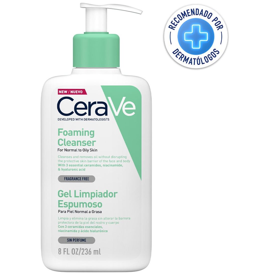 Cerave Gel Limpiador Espumoso 236Ml