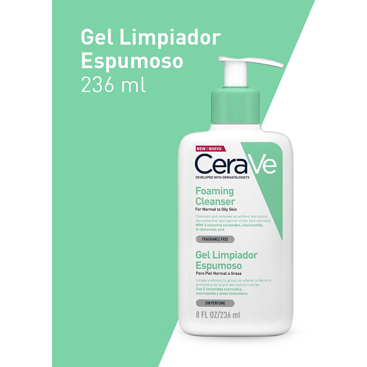 Cerave Gel Limpiador Espumoso 236Ml