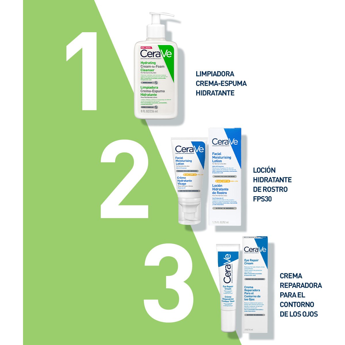 Cerave Limpiadora Crema-Espuma Hidratante 236Ml para Rostro