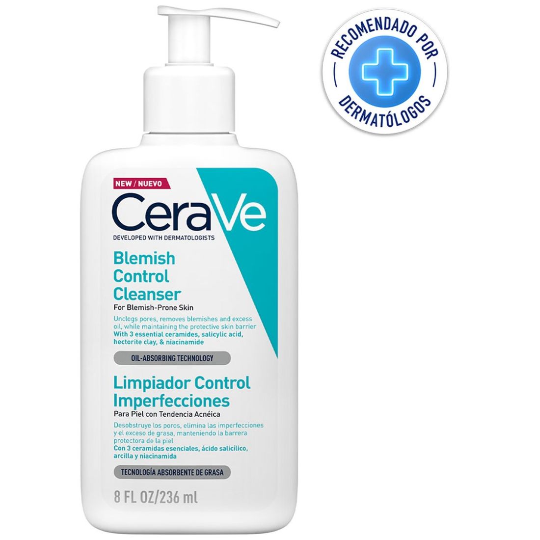 Cerave Limpiador Control Imperfecciones 236Ml Piel Grasa