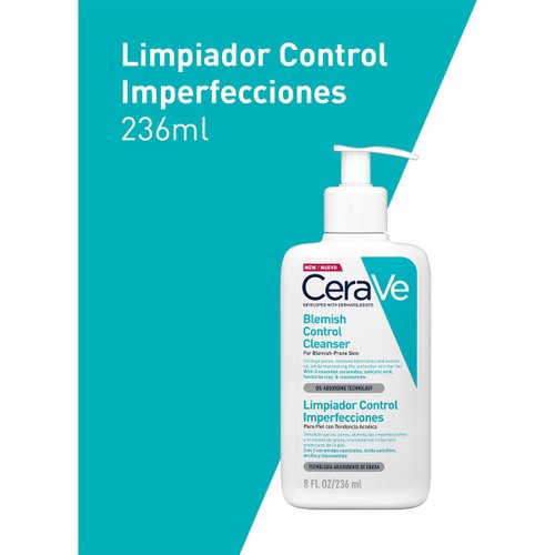 Cerave Limpiador Control Imperfecciones 236Ml Piel Grasa