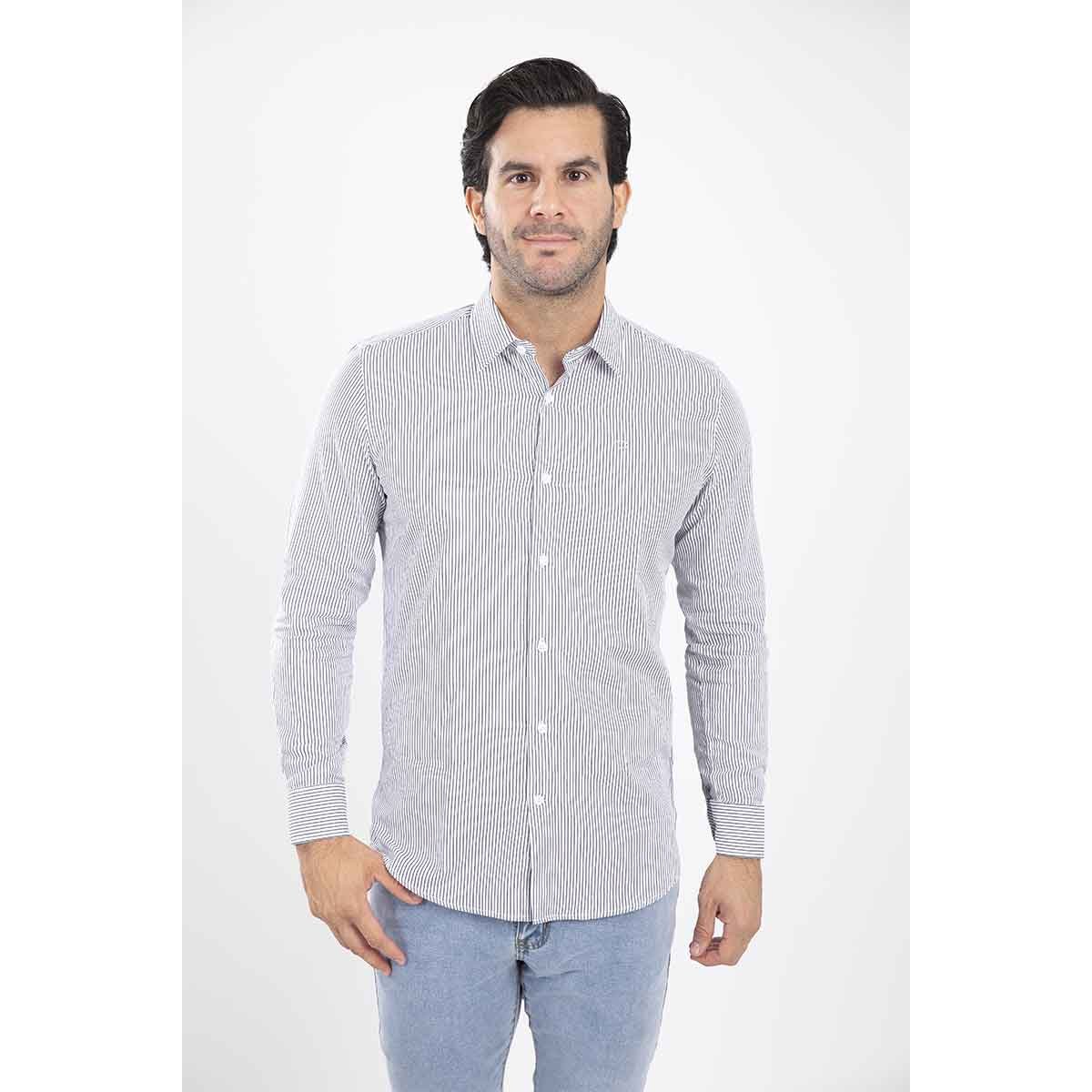 Camisa Casual Oscar de la Renta Diseño a Rayas para Hombre