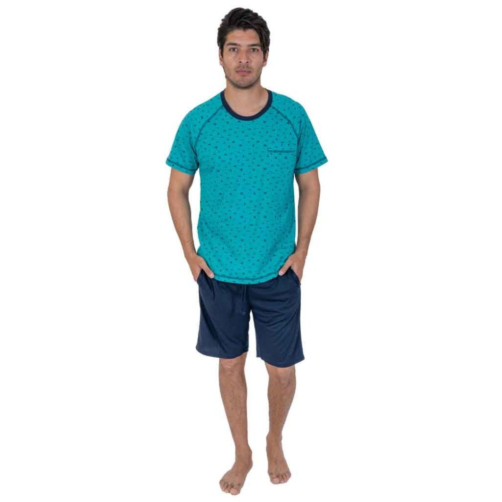 Pijama Royal Polo Club con Bermuda para Hombre