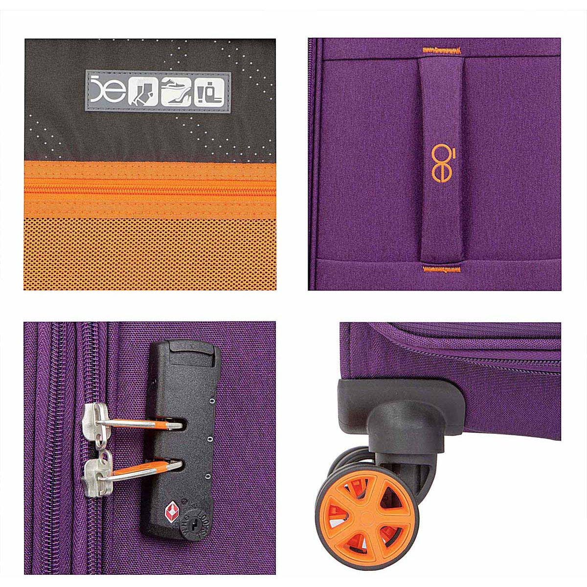 Maleta Soft Side 24" Nashel Ii Morado Cloe