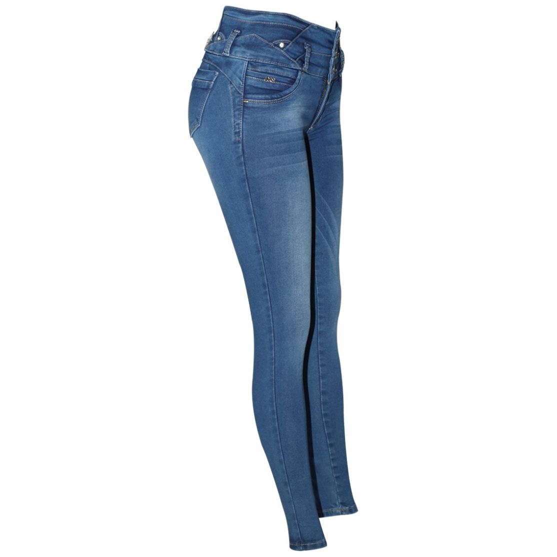 Jeans Skinny 3 Botones con Bolsa Ciclon Jeans para Mujer