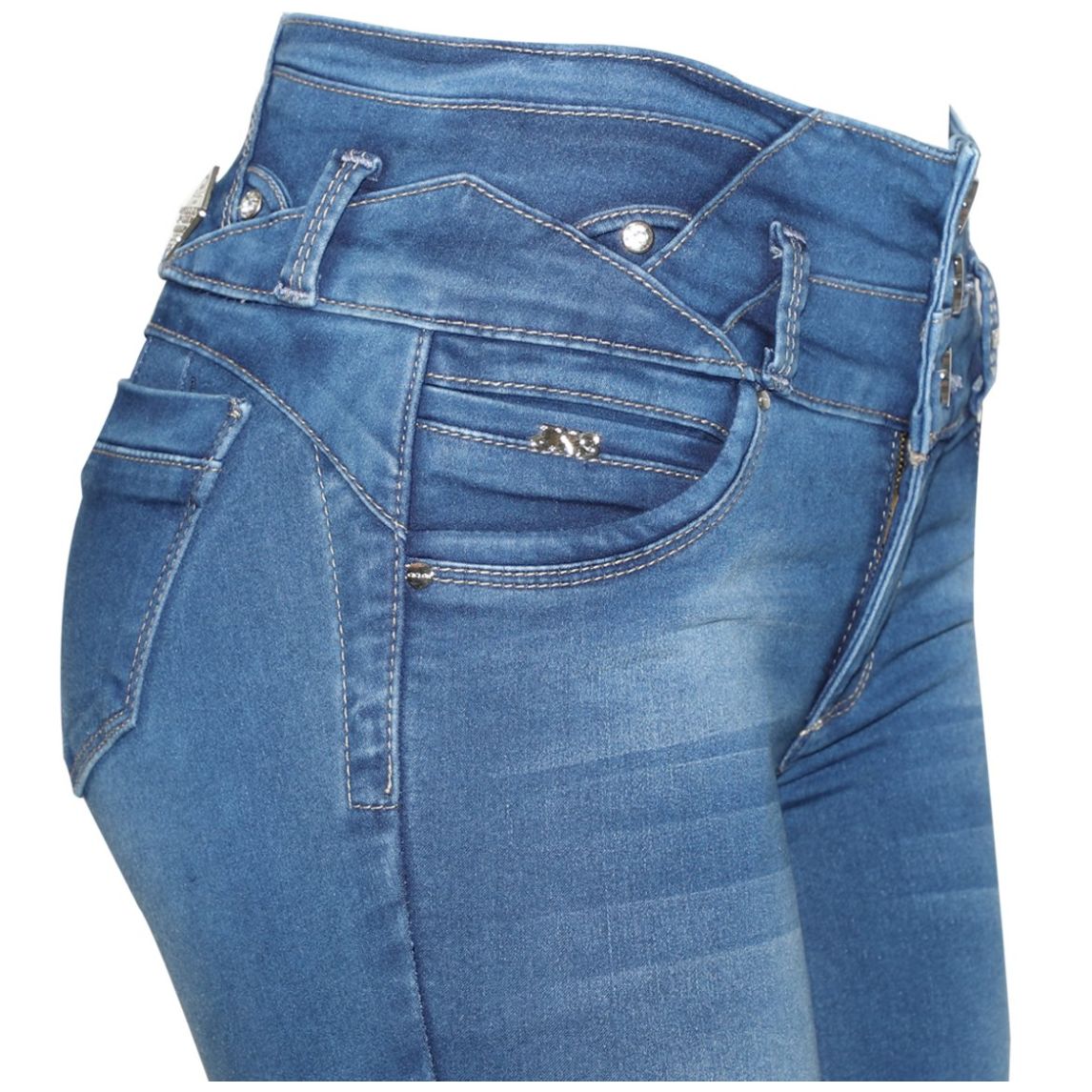 Jeans Skinny 3 Botones con Bolsa Ciclon Jeans para Mujer