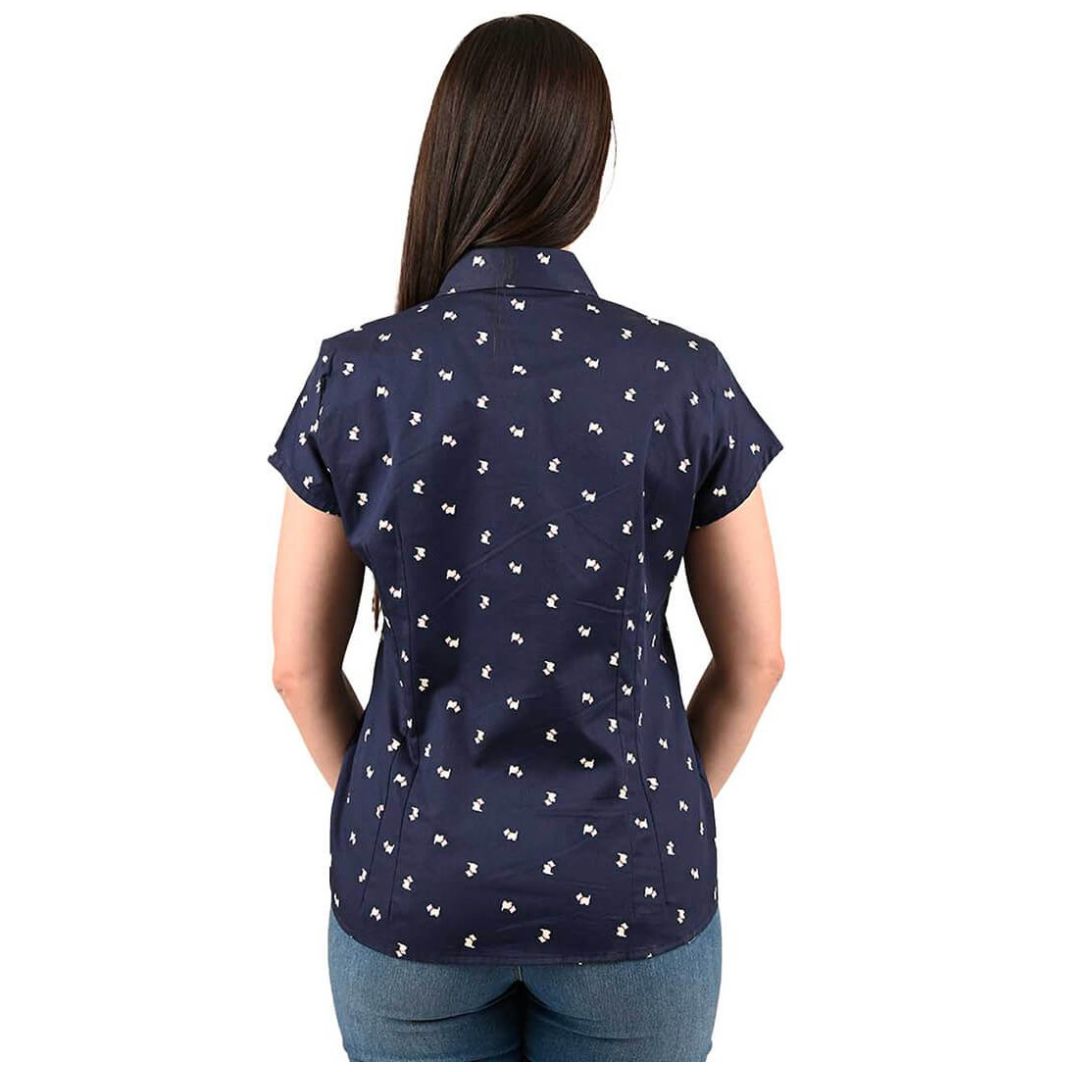 Blusa Básica Perritos Botones Ferrioni para Mujer
