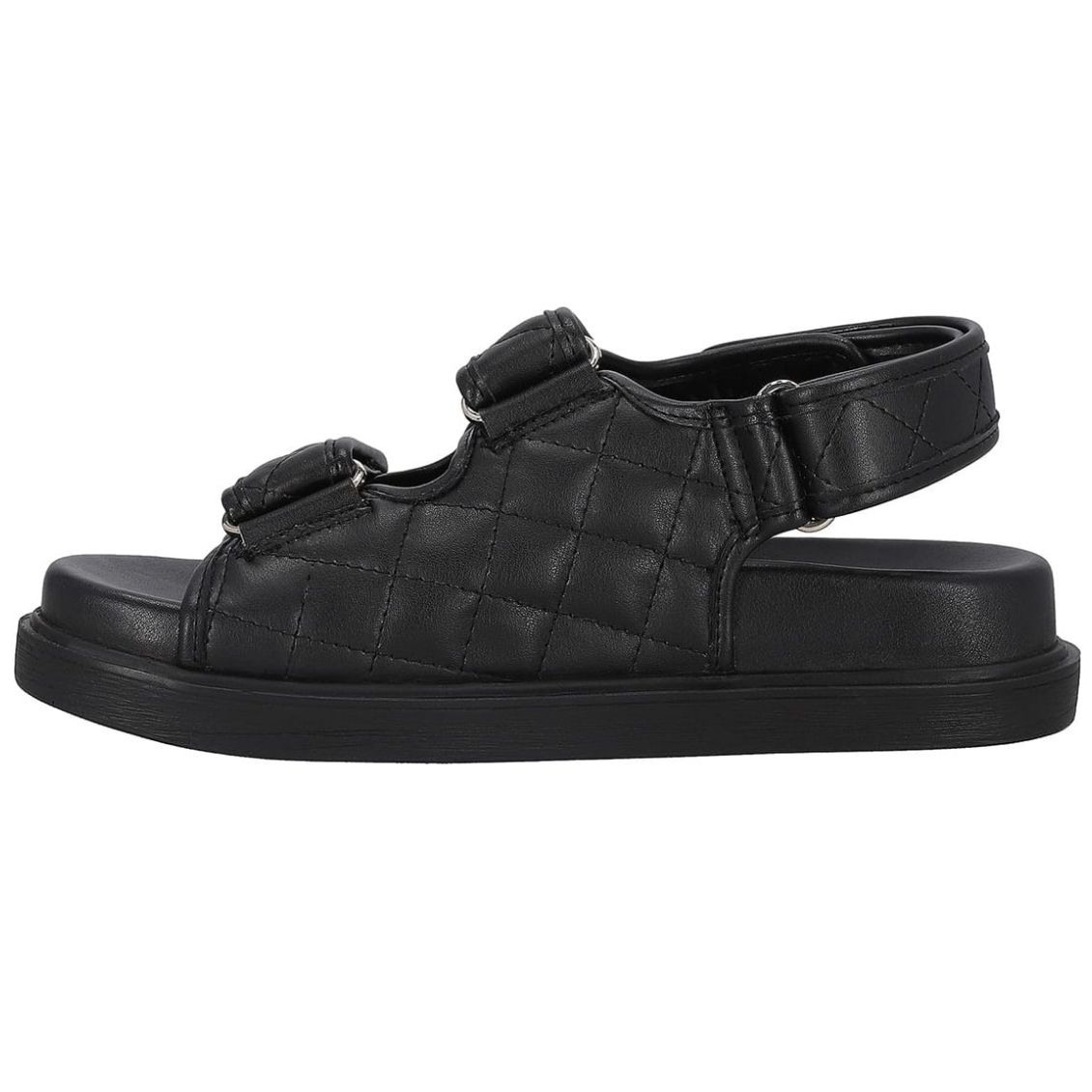 Sandalia Westies con Aplicación de Bordado y Fijación Velcro Punta Redonda para Mujer