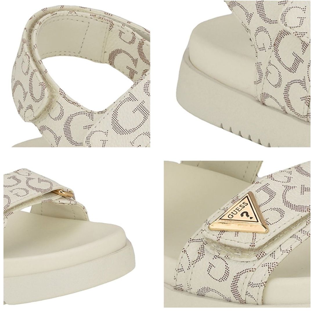 Sandalia Guess Estampado Liso y Punta Redonda para Mujer