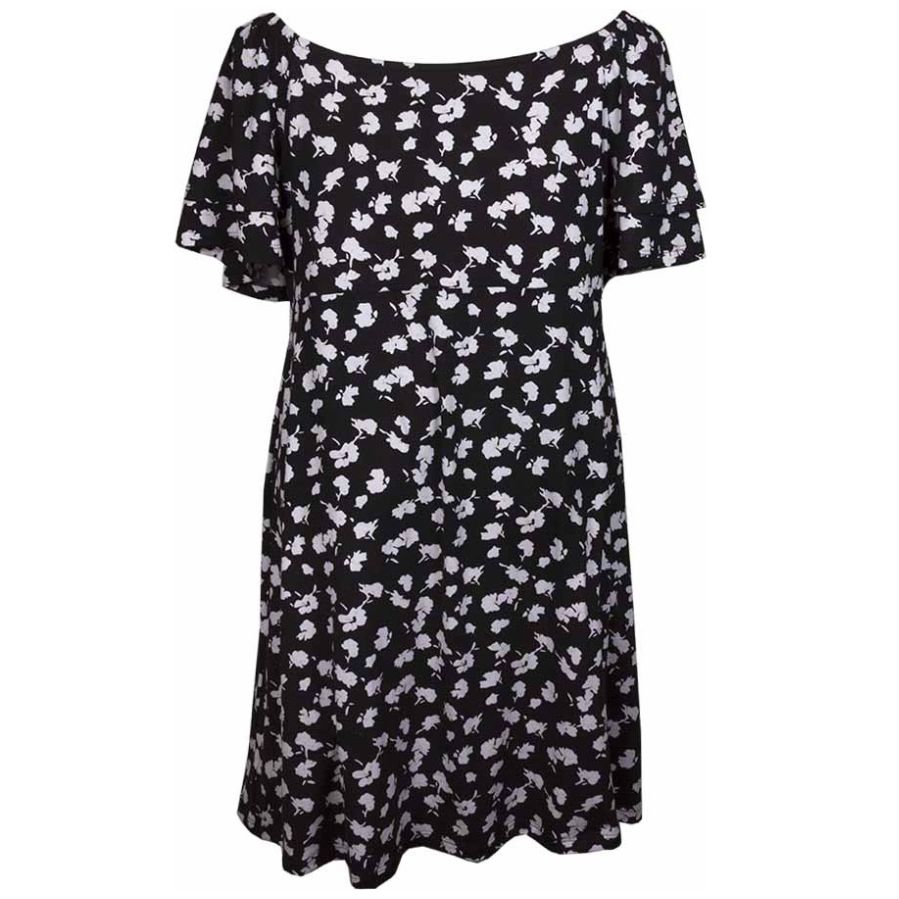 Vestido Manga Murciélago con Diseño Estampado Doma Fashion para Mujer