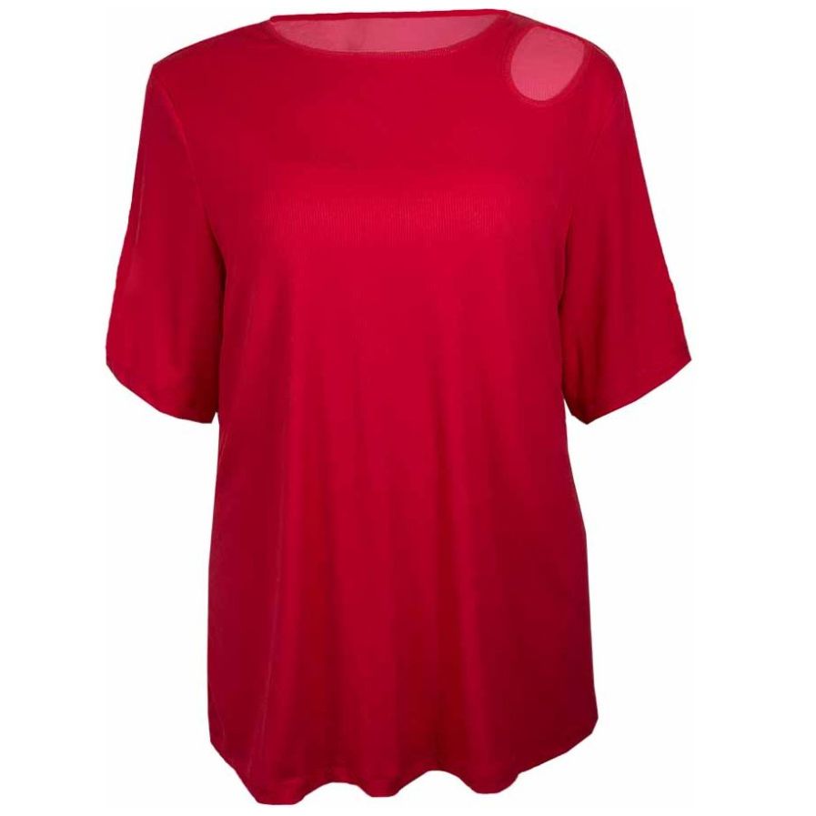 Blusa Manga Corta con Diseño Liso Doma Fashion para Mujer