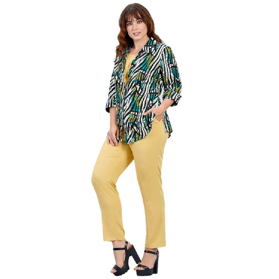 Conjunto 3Pzas Pantalón Blusa Y Top Karen Kein para Mujer