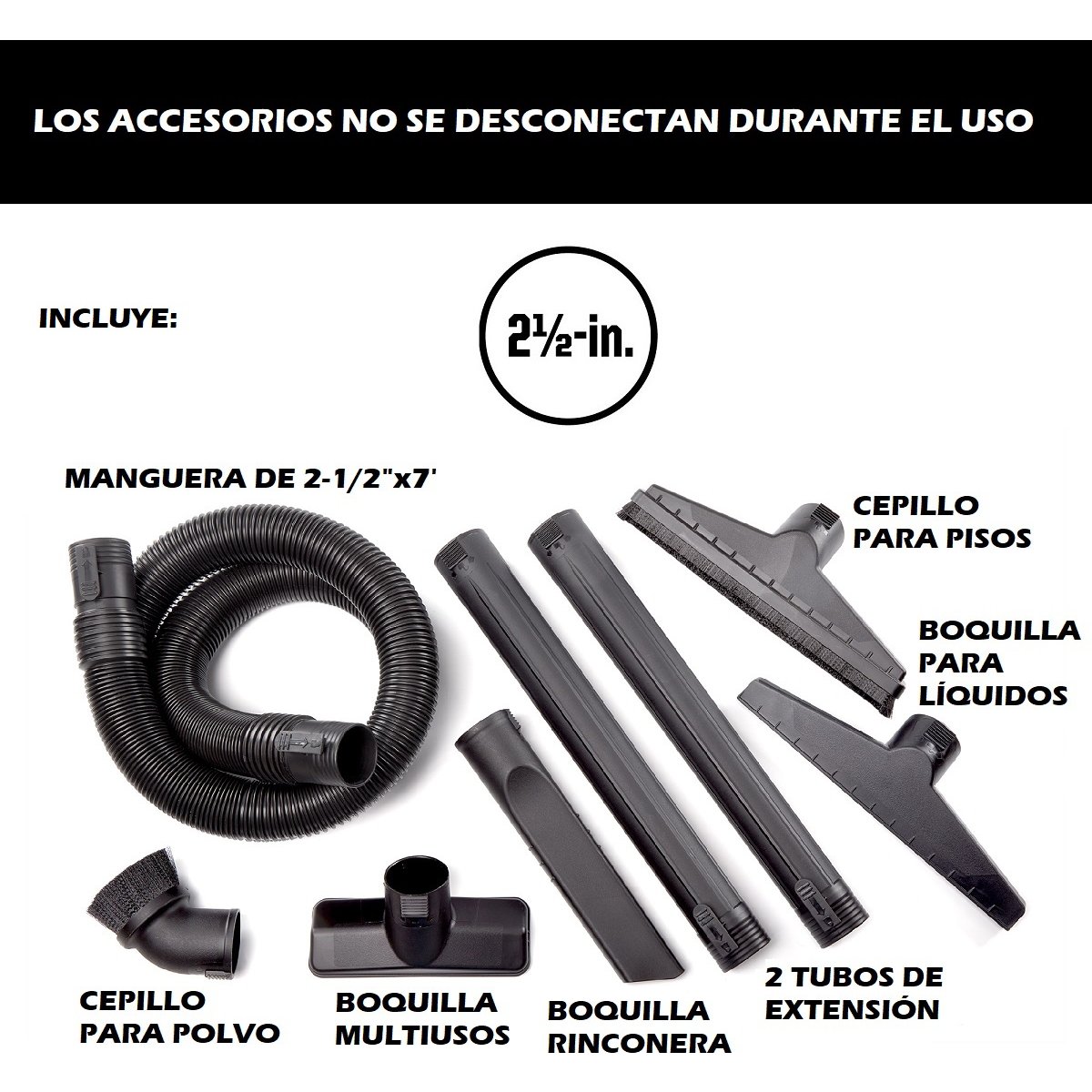 Juego de 8 Accesorios - Diámetro 2-1/2 Pulgadas Craftsman