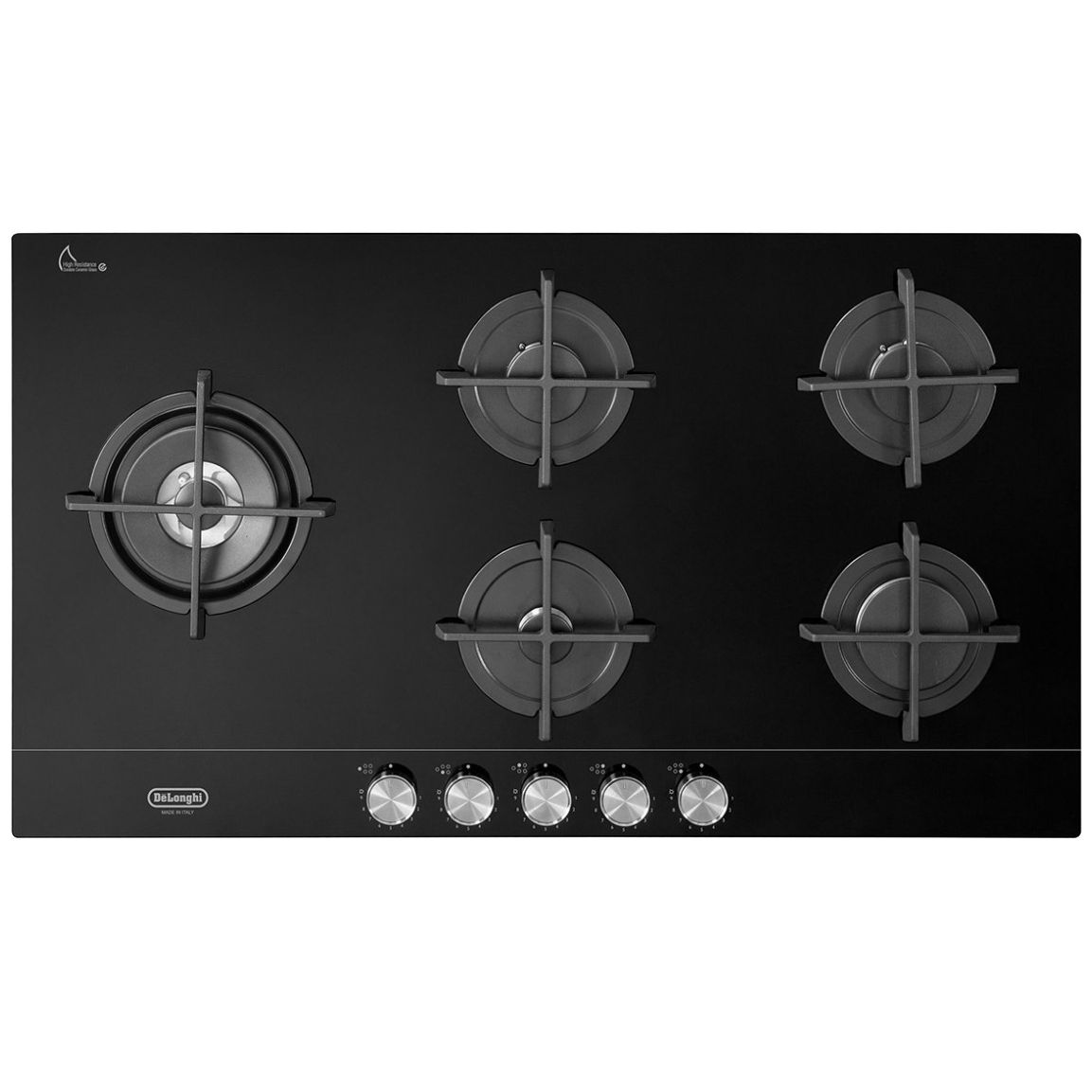 Parrilla Gas On Glass De’Longhi Life 90 Cm Precision Control 9 Niveles de Potencia