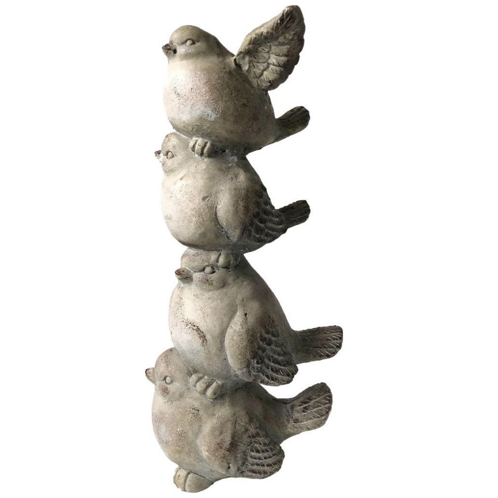 Figura Pájaros Apilados Stone Vintage Home