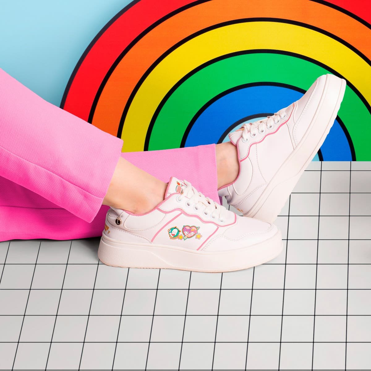 Tenis Loly In The Sky Kitty 22-25 Blanco