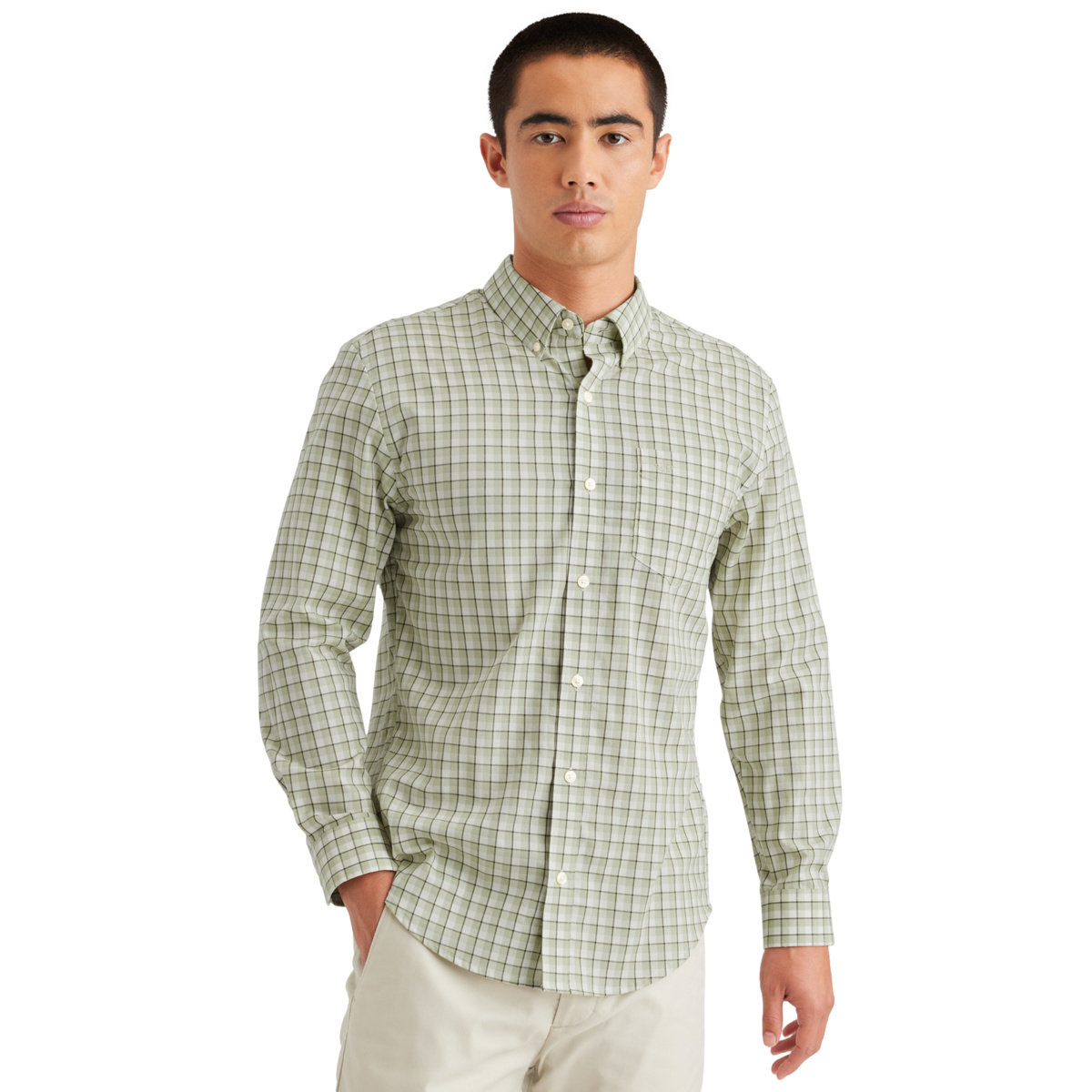 Camisa Dockers Long Sleeve Signature para Hombre