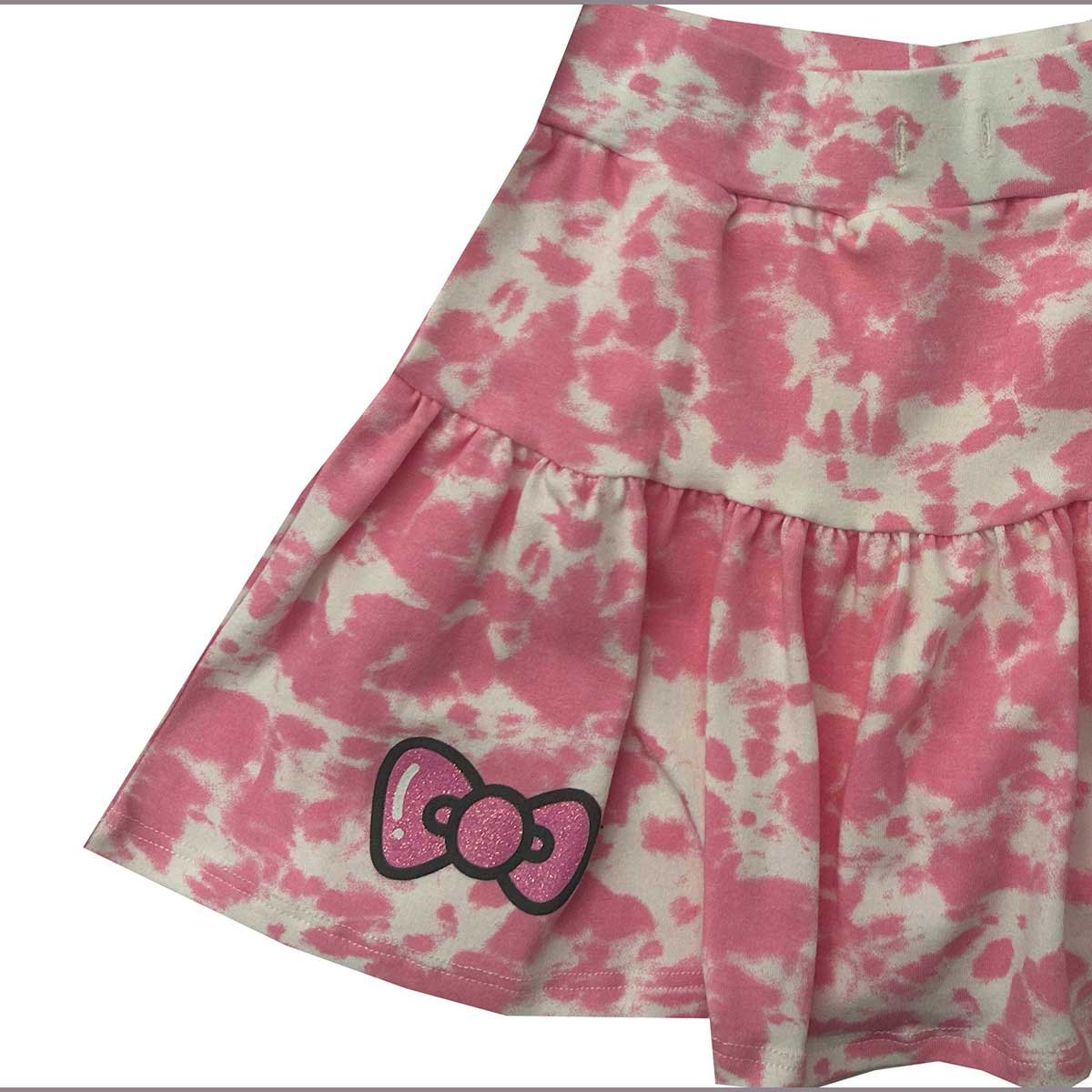 Conjunto para Bebé 2 Piezas Falda Tie Dye y Playera Hello Kitty
