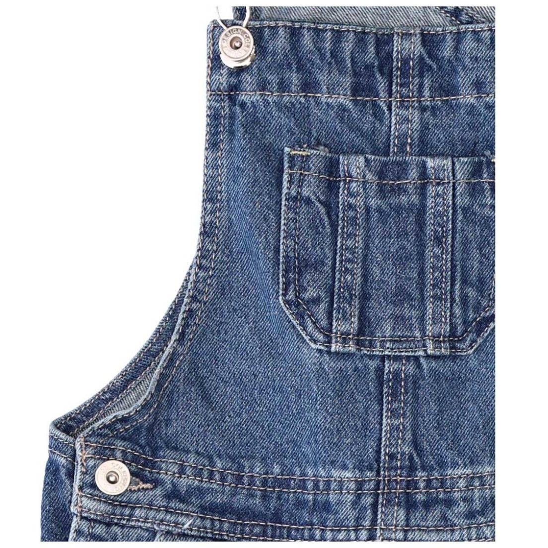 Overol para Niño Largo con Peto Mezclilla Azul Obscuro 4 Teens