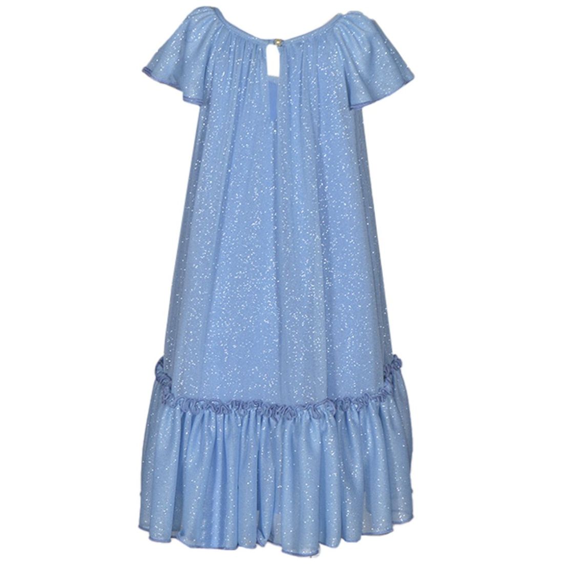 Vestido para Niña Largo con Olán y Aplicación de Nylon Foil Philosophy Jr Girls