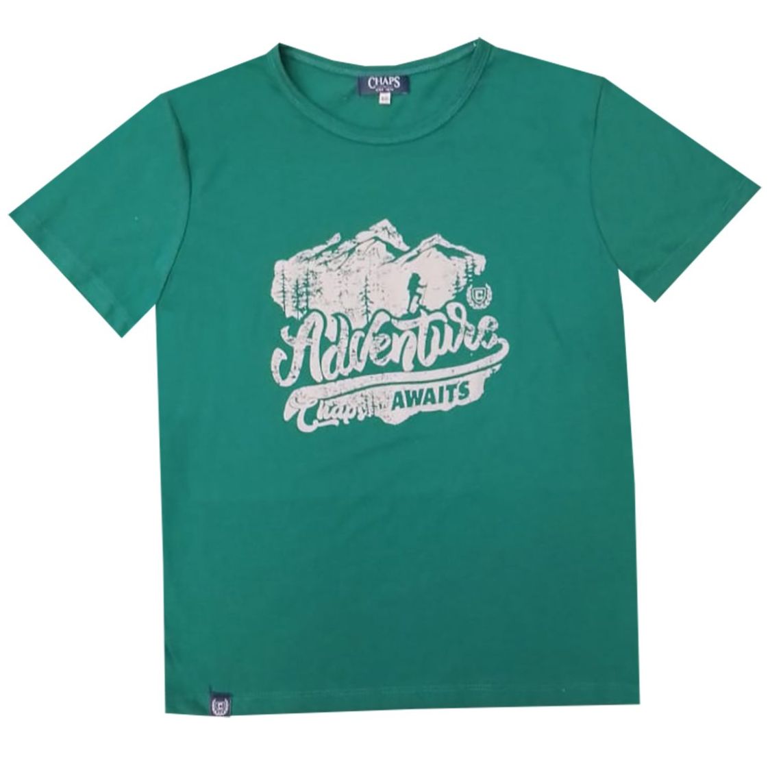 Playera para Niño Manga Corta Adventure Verde Militar Chaps