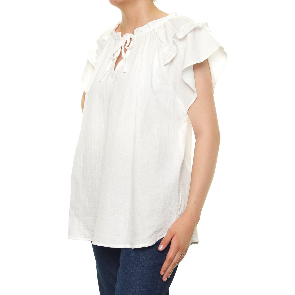 Blusa Cuello Olanes para Dama Lifestyler