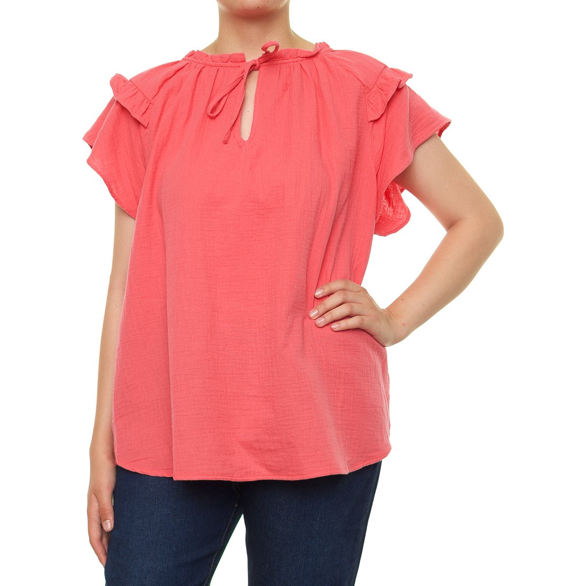 Blusa Cuello Olanes para Dama Lifestyler