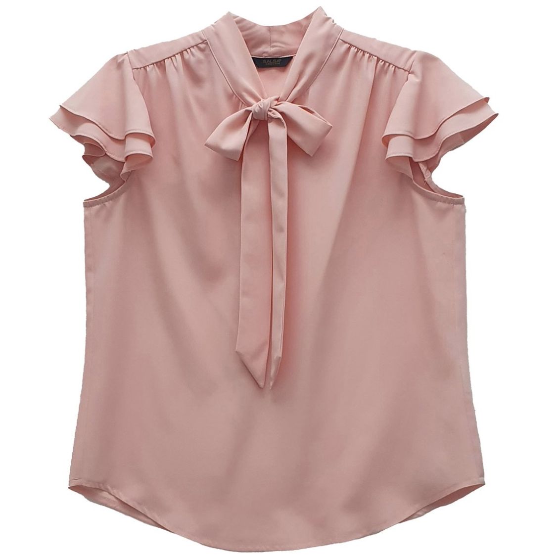 Blusa Salsa  Manga Corta con Amarre de Moño para Mujer