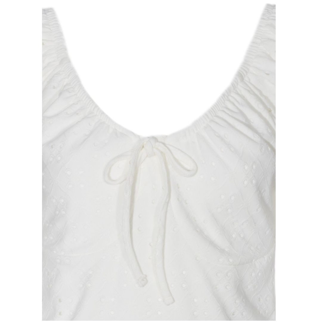 Blusa con Resorte en Cuello Limoncello para Mujer