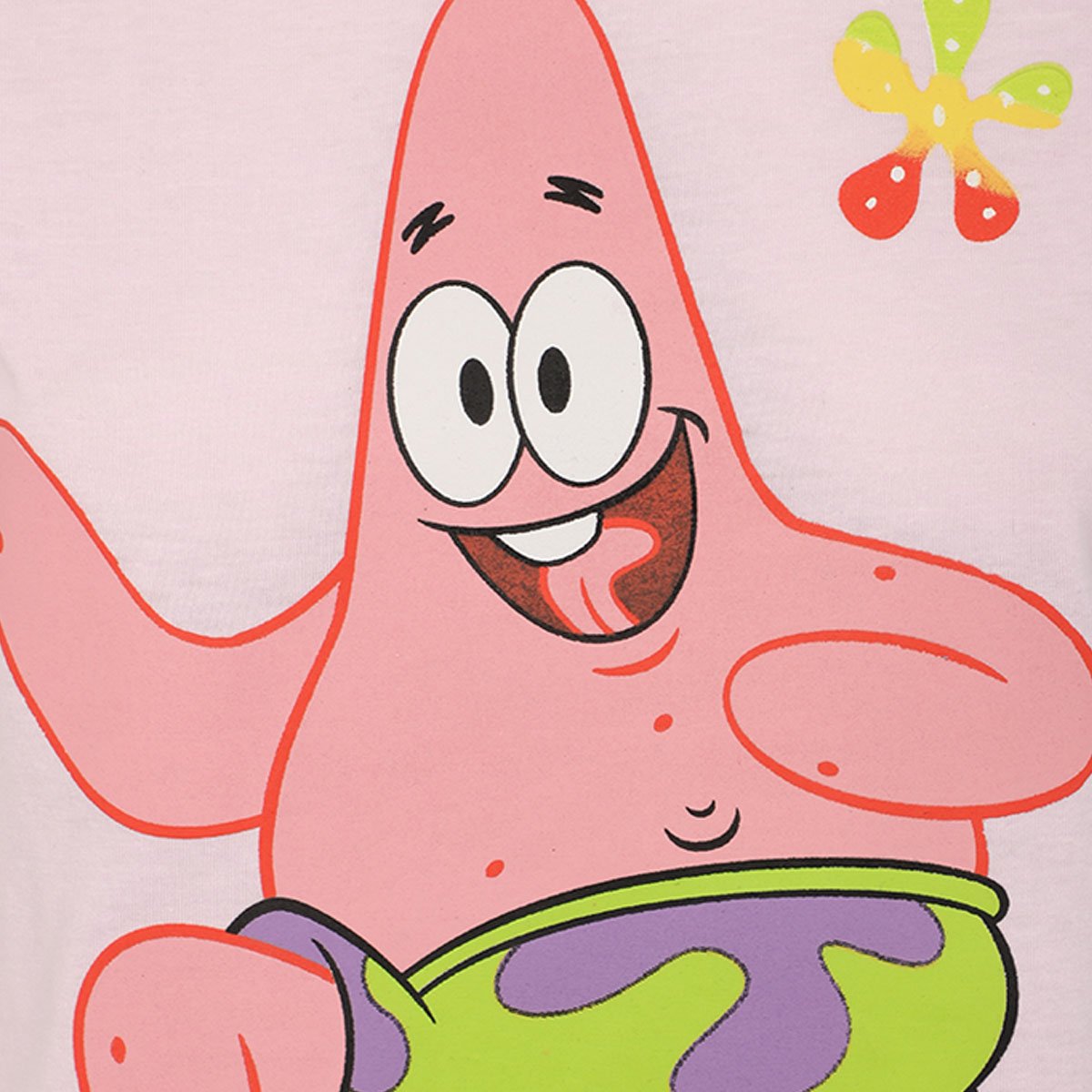 Playera Manga Corta Estampado Patricio Estrella para Mujer