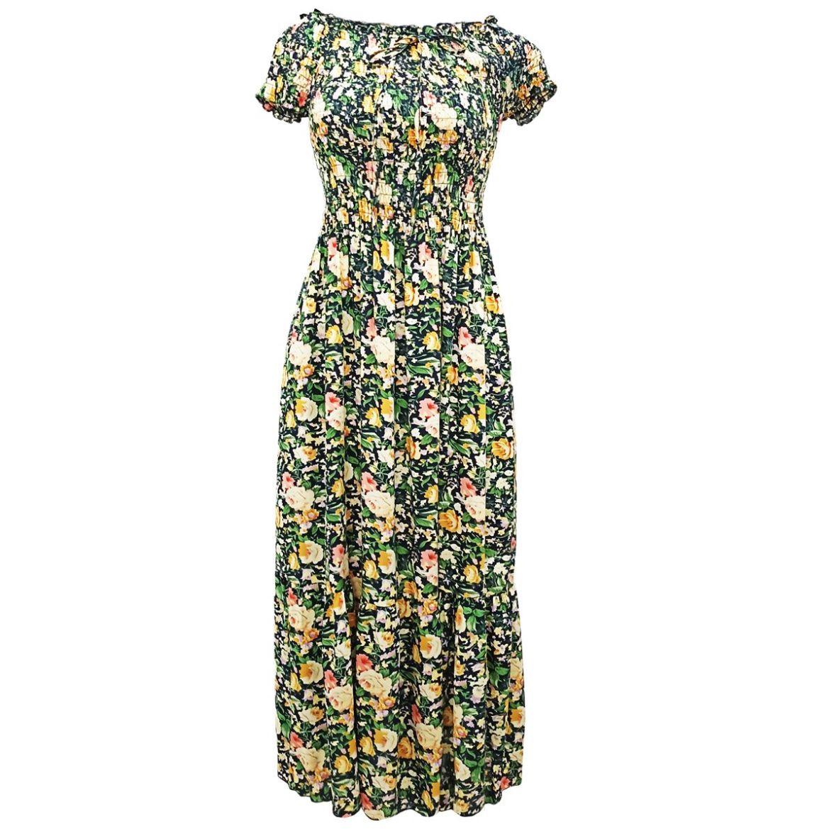 Vestido Largo con Estampado Banana Limon para Mujer