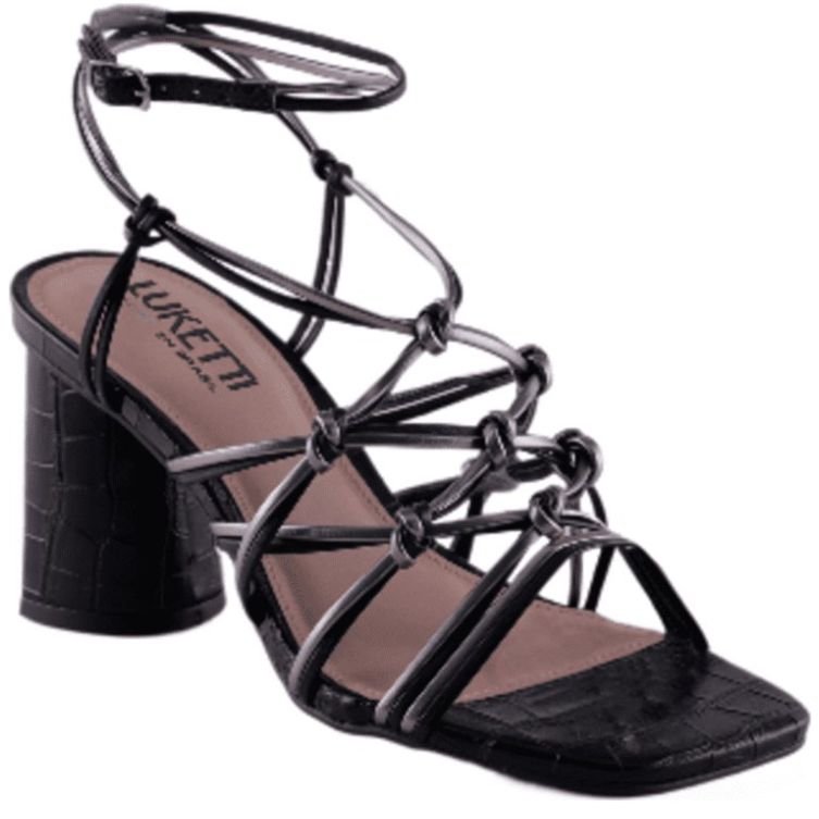 Sandalia Luketti con Tacón y Tiras Cruzadas para Mujer