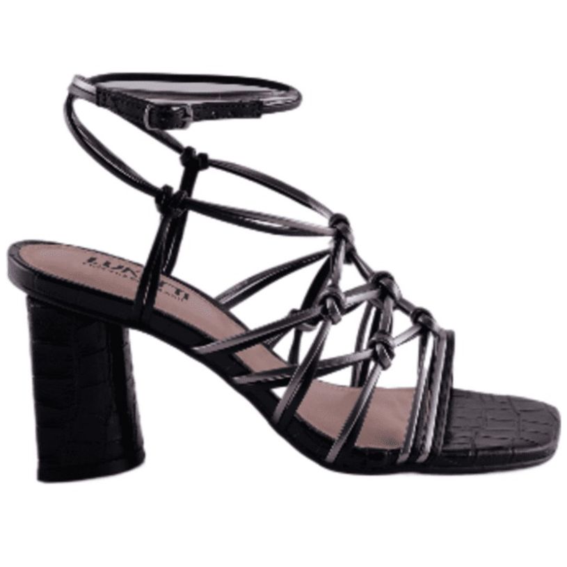 Sandalia Luketti con Tacón y Tiras Cruzadas para Mujer