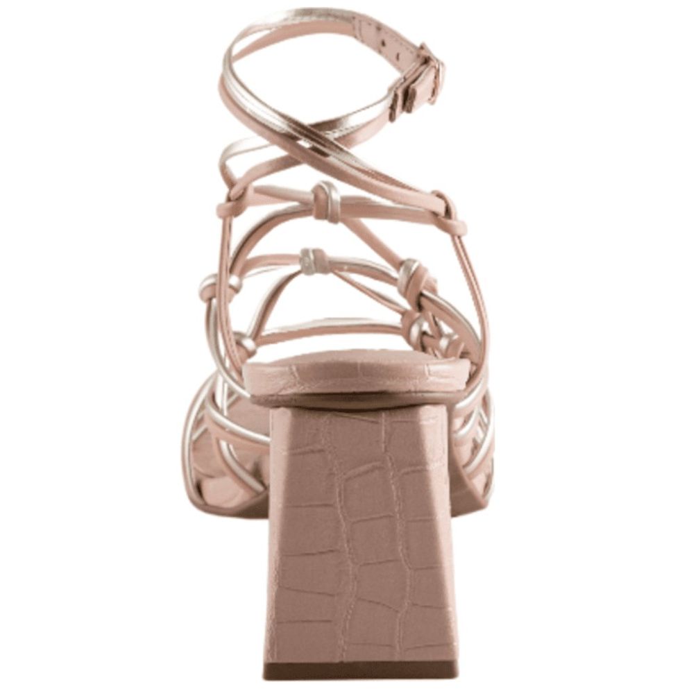 Sandalia Luketti con Tacón y Tiras Cruzadas para Mujer