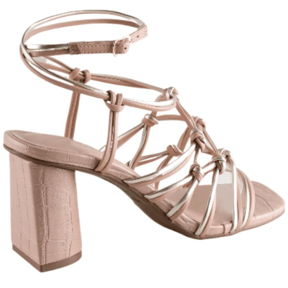 Sandalia Luketti con Tacón y Tiras Cruzadas para Mujer